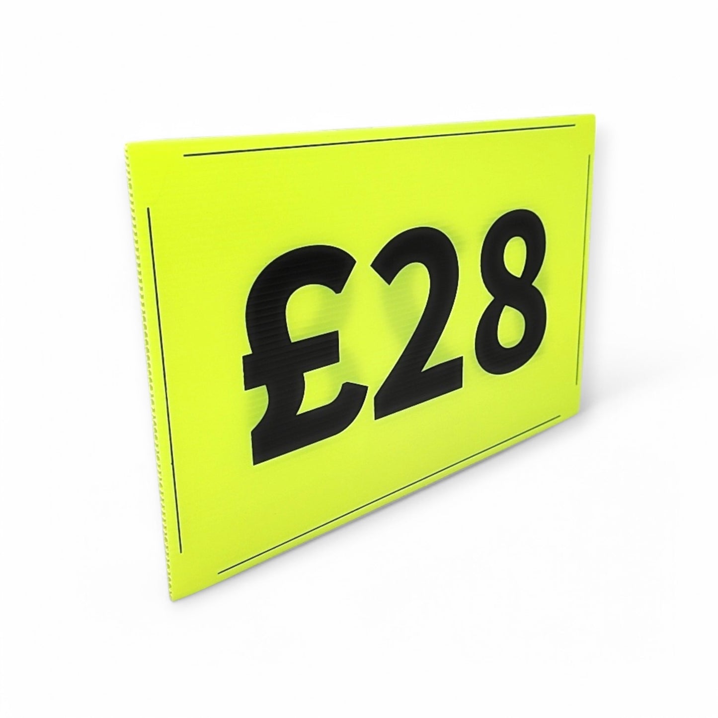 Black & Green Correx Market Price Sale Card Signs – Double-Sided Waterproof Display Boards