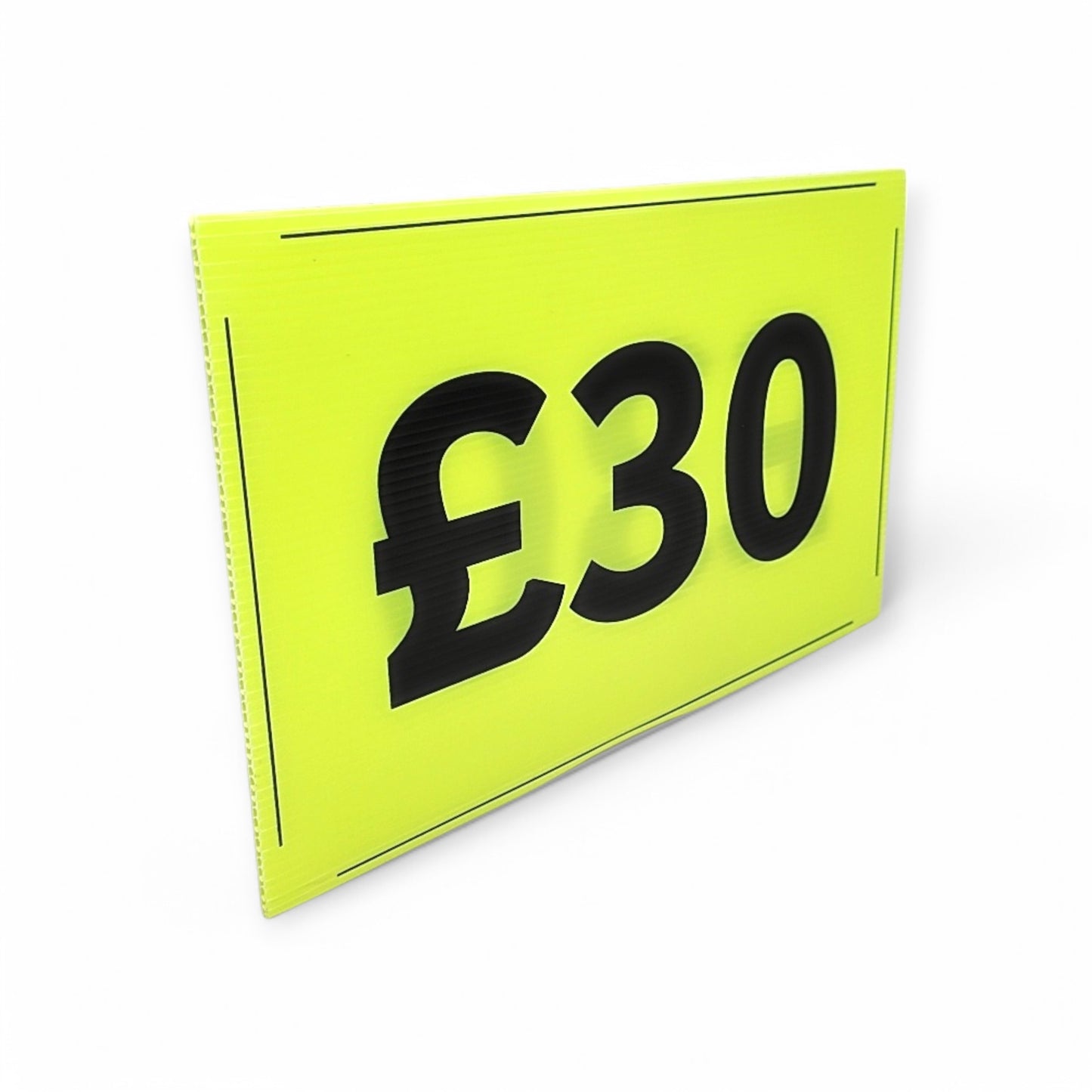 Black & Green Correx Market Price Sale Card Signs – Double-Sided Waterproof Display Boards