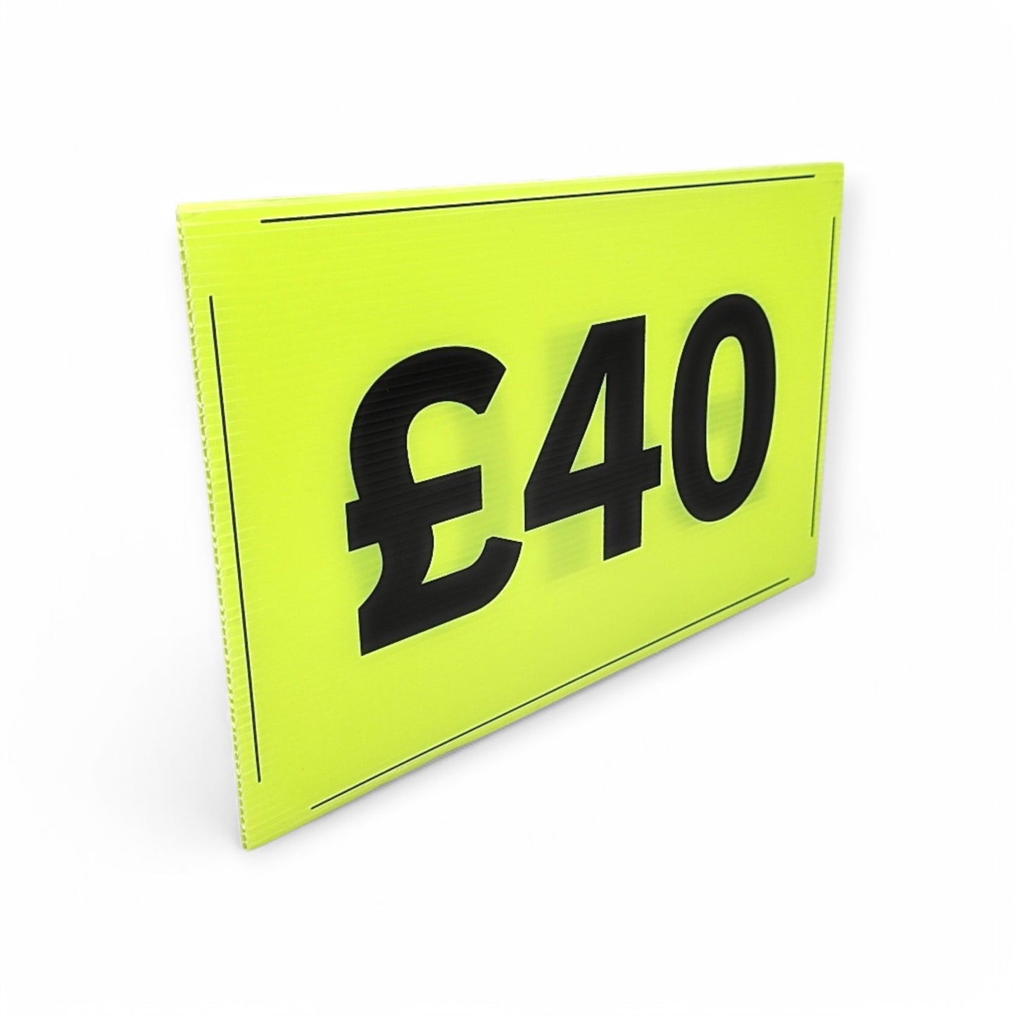 Black & Green Correx Market Price Sale Card Signs – Double-Sided Waterproof Display Boards