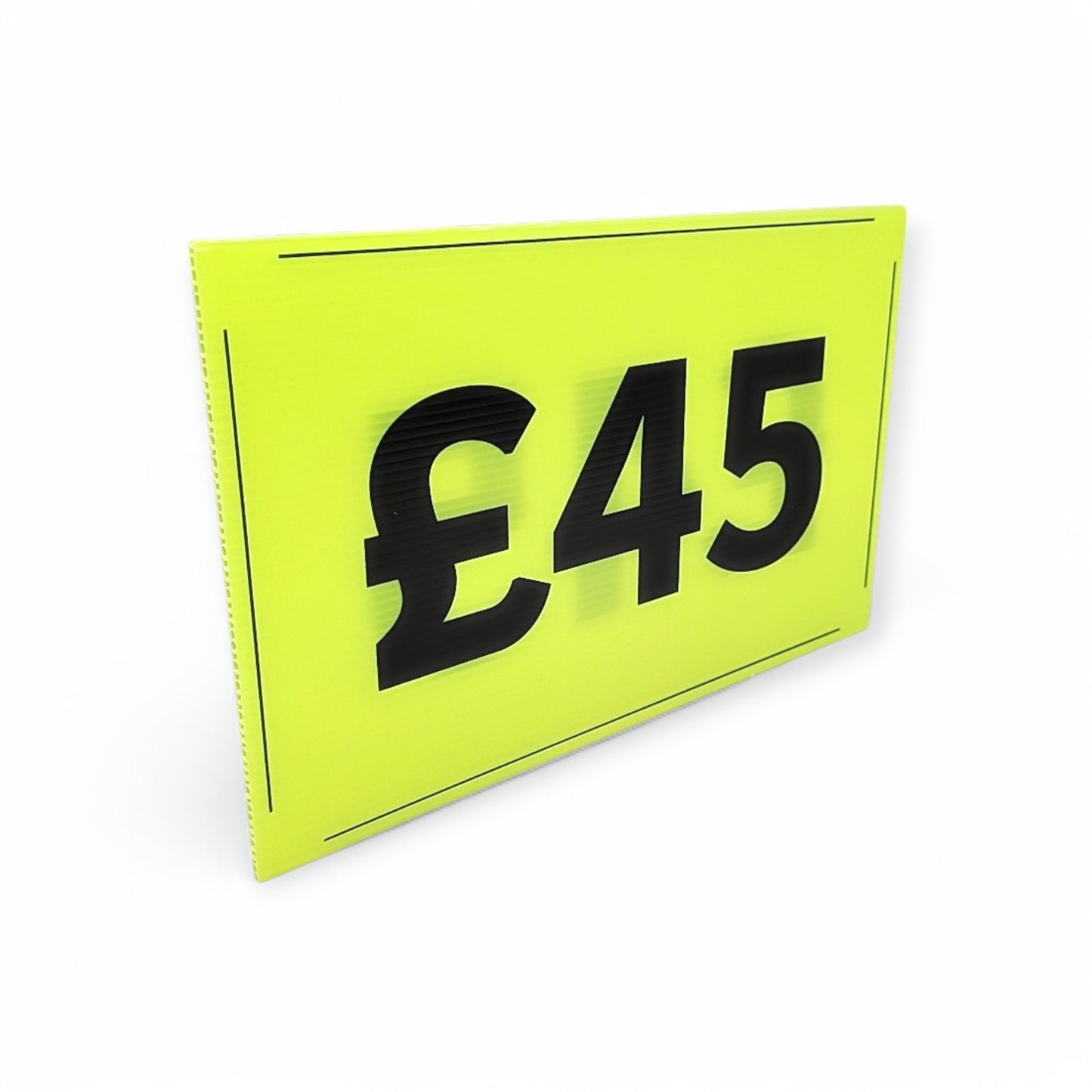 Black & Green Correx Market Price Sale Card Signs – Double-Sided Waterproof Display Boards