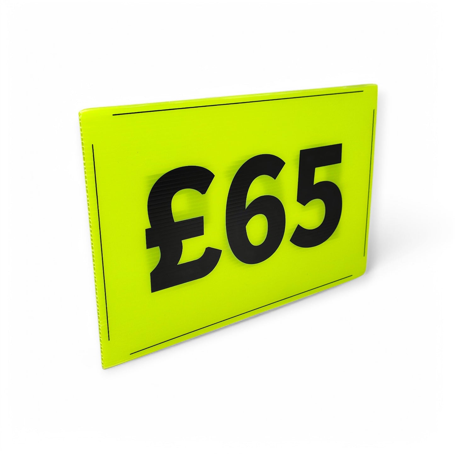 Black & Green Correx Market Price Sale Card Signs – Double-Sided Waterproof Display Boards