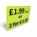 Black & Green Correx Market Price Card Sign Board Double-Sided & Waterproof