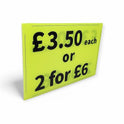 Black & Green Correx Market Price Card Sign Board Double-Sided & Waterproof