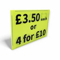 Black & Green Correx Market Price Card Sign Board Double-Sided & Waterproof
