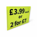 Black & Green Correx Market Price Card Sign Board Double-Sided & Waterproof