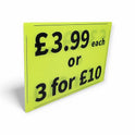 Black & Green Correx Market Price Card Sign Board Double-Sided & Waterproof