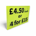 Black & Green Correx Market Price Card Sign Board Double-Sided & Waterproof