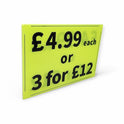 Black & Green Correx Market Price Card Sign Board Double-Sided & Waterproof