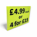 Black & Green Correx Market Price Card Sign Board Double-Sided & Waterproof