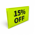 Black & Green Correx Market % off Card Sign Board Double-Sided & Waterproof