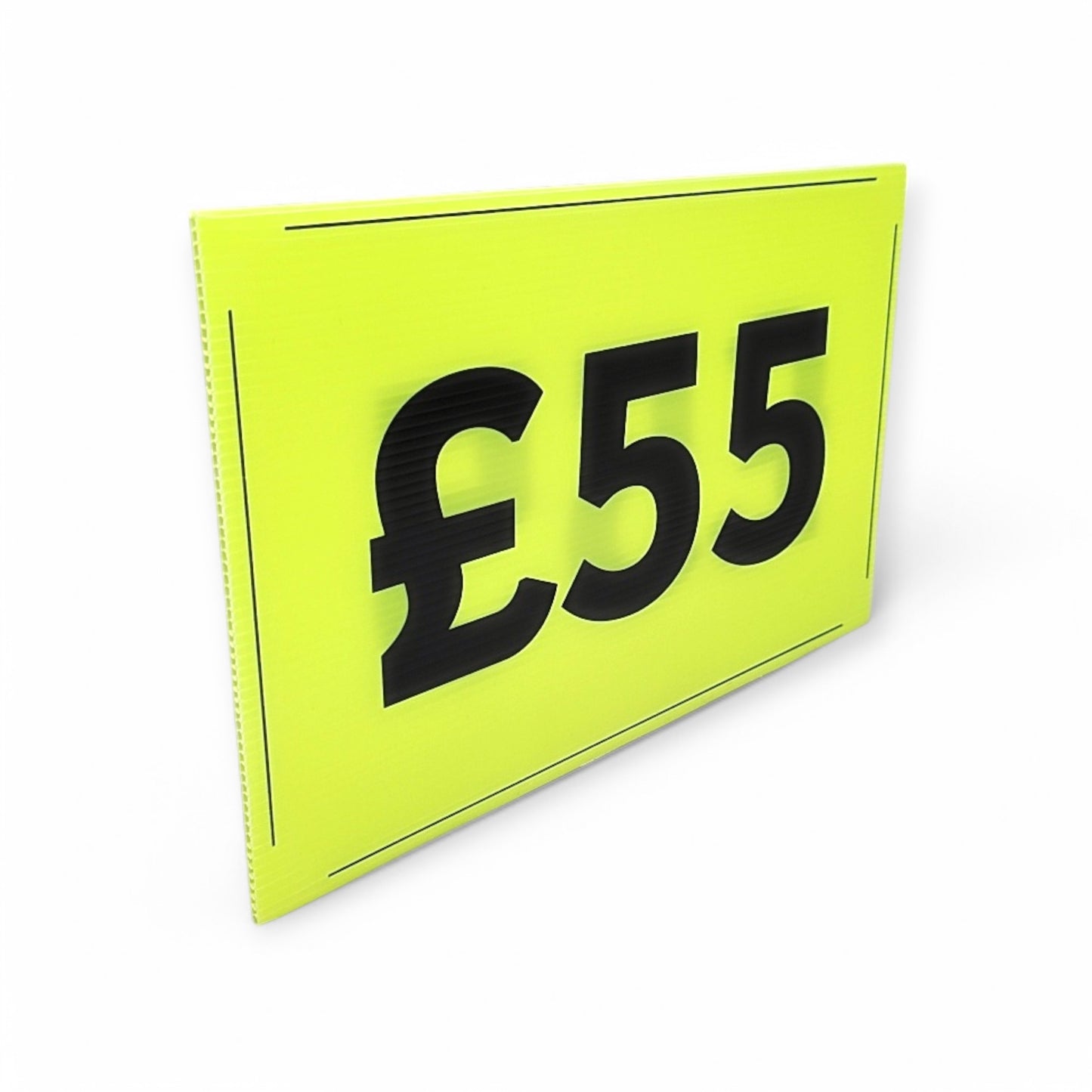 Black & Green Correx Market Price Sale Card Signs – Double-Sided Waterproof Display Boards
