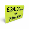 Black & Green Correx Market Price Card Sign Board Double-Sided & Waterproof