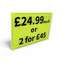 Black & Green Correx Market Price Card Sign Board Double-Sided & Waterproof