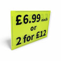 Black & Green Correx Market Price Card Sign Board Double-Sided & Waterproof