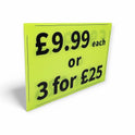 Black & Green Correx Market Price Card Sign Board Double-Sided & Waterproof