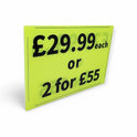 Black & Green Correx Market Price Card Sign Board Double-Sided & Waterproof