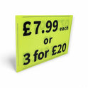 Black & Green Correx Market Price Card Sign Board Double-Sided & Waterproof