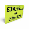 Black & Green Correx Market Price Card Sign Board Double-Sided & Waterproof