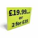 Black & Green Correx Market Price Card Sign Board Double-Sided & Waterproof