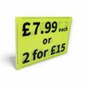 Black & Green Correx Market Price Card Sign Board Double-Sided & Waterproof