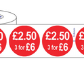 500 x45mm  Red Price Adhesive Stickers - Quantity Discount
