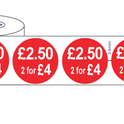 500 x45mm Red Price Adhesive Stickers - Quantity Discount