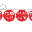 500 x45mm Red Price Adhesive Stickers - Quantity Discount