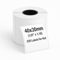 230 Plain White 40×30 mm Thermal Self-Adhesive Labels