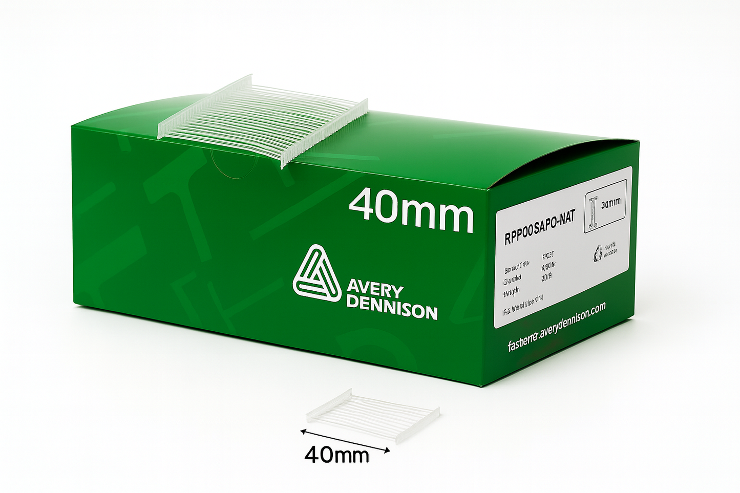 Avery Dennison High Quality Plastic Fastener Barbs – Durable Tagging Attachments 25mm, 40mm, 65mm