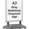 A2 Waterbase Portrait Pavement Sign – Metal Snap Frame A-Board for Posters