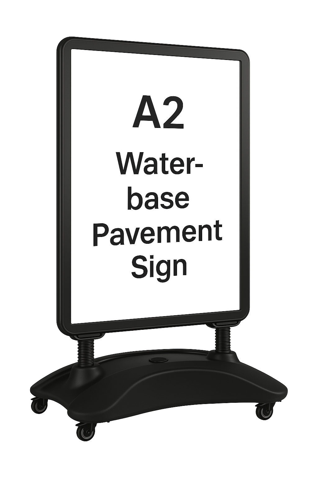 A2 Waterbase Portrait Pavement Sign – Metal Snap Frame A-Board for Posters