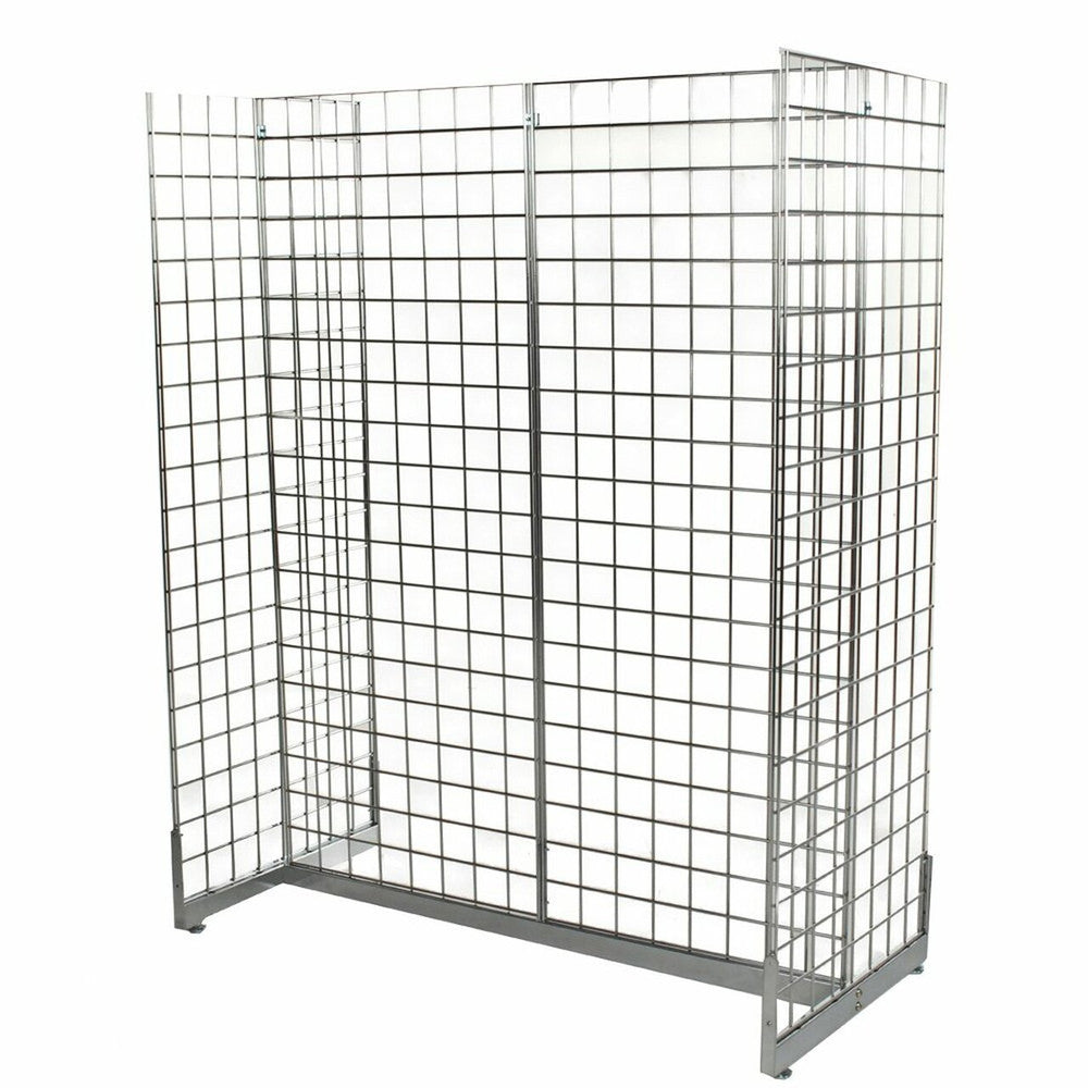 8ft Grid Mesh 'H' Stand Gondola Stand With Euro Hooks Included 260x