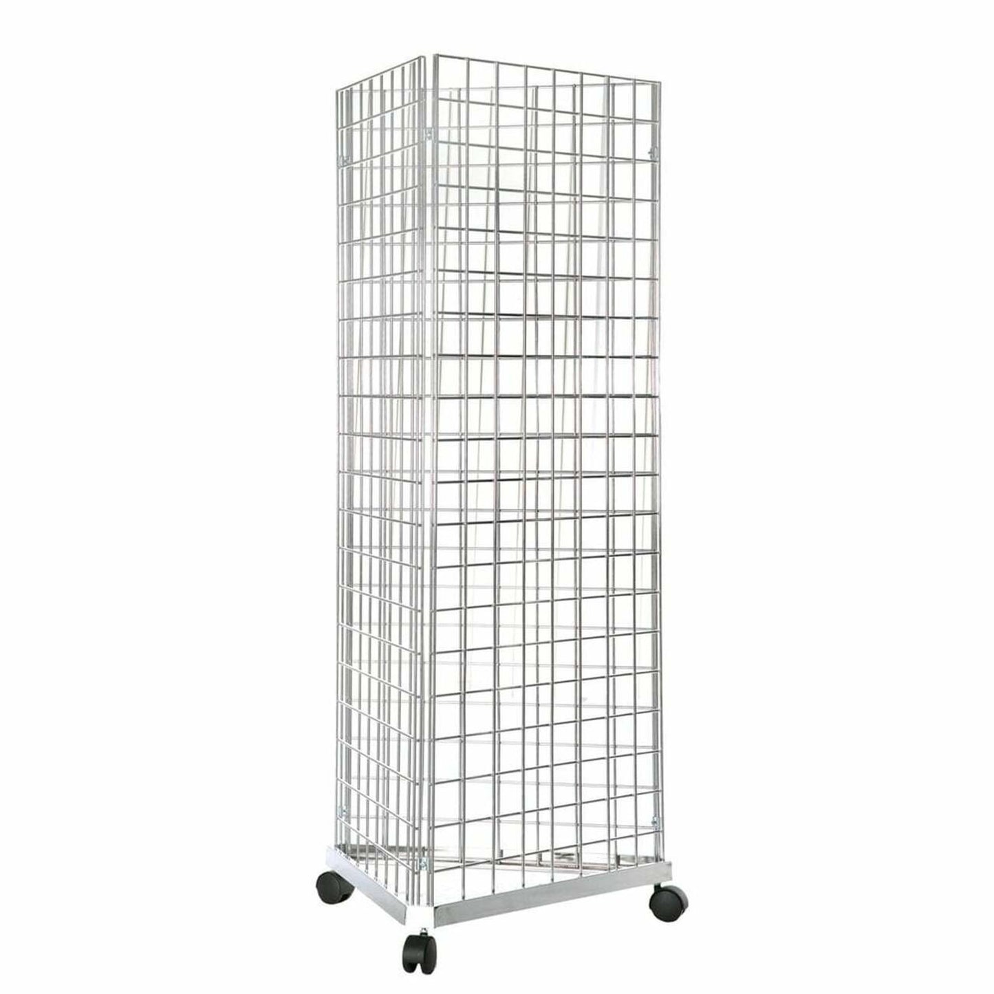 5ft Three-Way Grid Mesh Stand With Euro Hooks Included