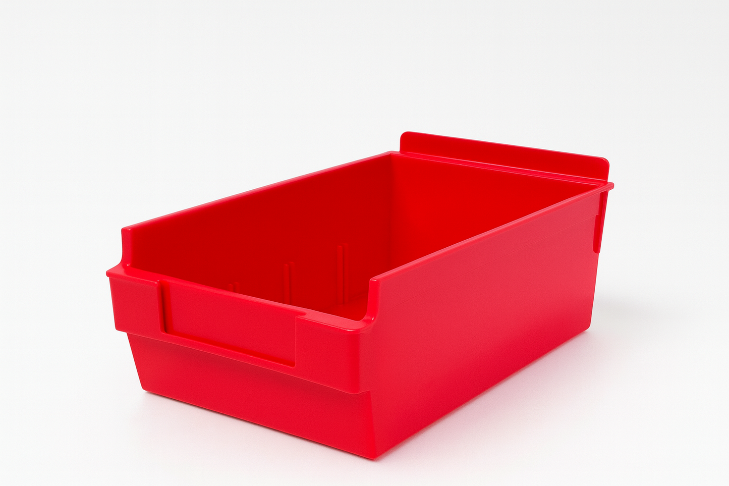 Long Slatbox Shelfbox Storage Bin – Heavy Duty Slatwall Display Box for Shop