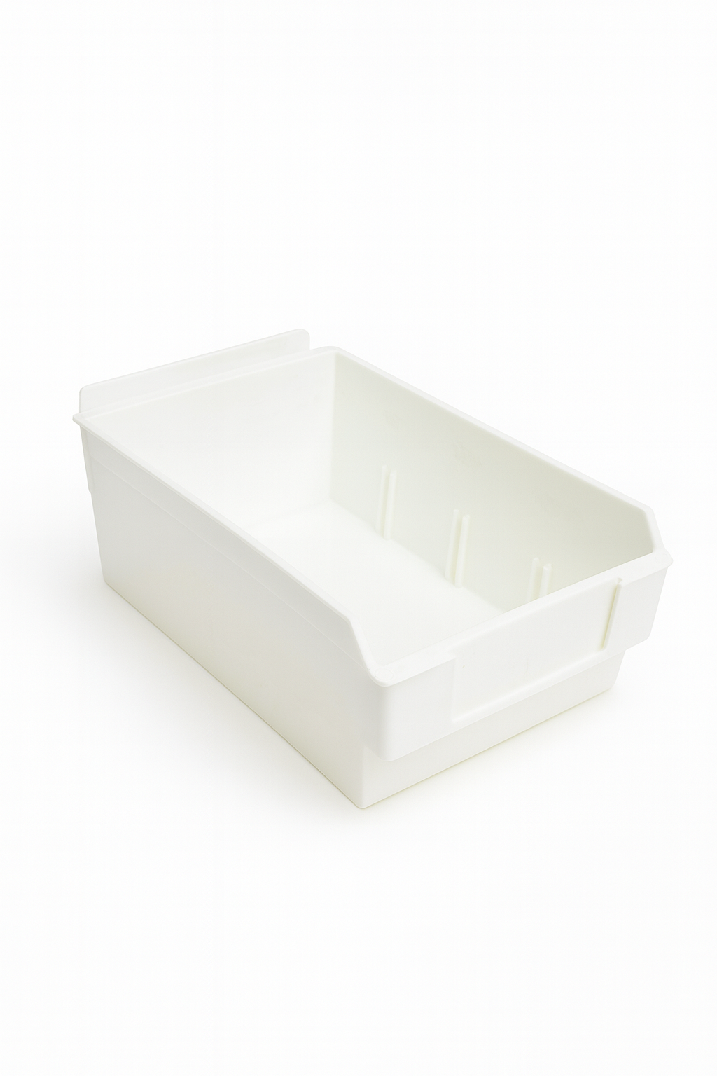 Long Slatbox Shelfbox Storage Bin – Heavy Duty Slatwall Display Box for Shop