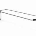 Heavy Duty Chrome Single Prong Pegboard Hook with Overhead Arm for Price Holder