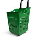 68 Litre Shopping Trolley Basket with Wheels & Pull Handle – Heavy Duty Retail Basket