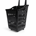 68 Litre Shopping Trolley Basket with Wheels & Pull Handle – Heavy Duty Retail Basket
