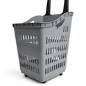 68 Litre Shopping Trolley Basket with Wheels & Pull Handle – Heavy Duty Retail Basket