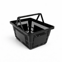 28 Litre Heavy Duty Retail Shopping Basket with Foldable Handles – Stackable HDPE Store Basket (5 Colours)
