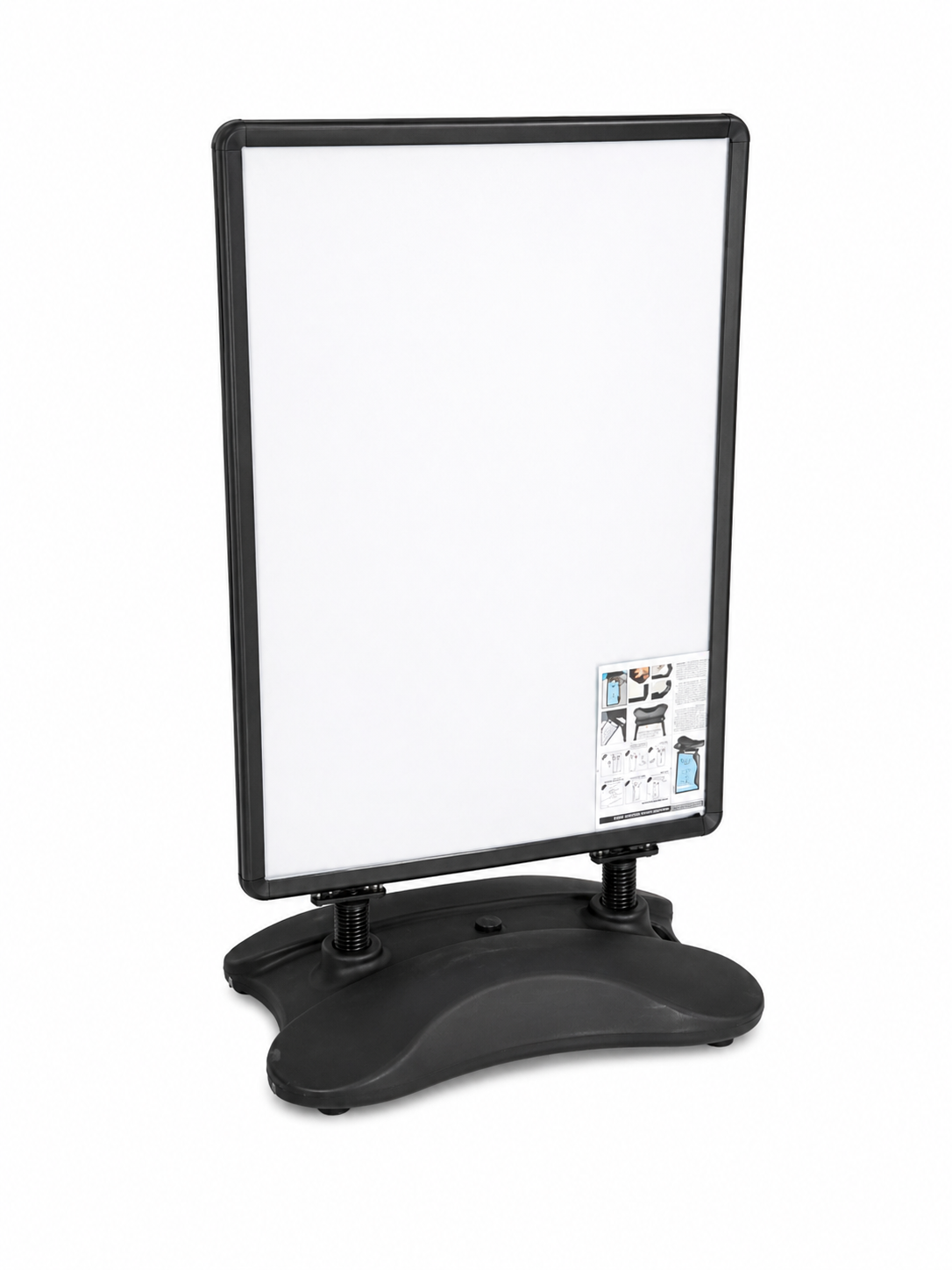 A1 & A0 Waterbase Pavement Sign – Black & Grey Outdoor Poster Display