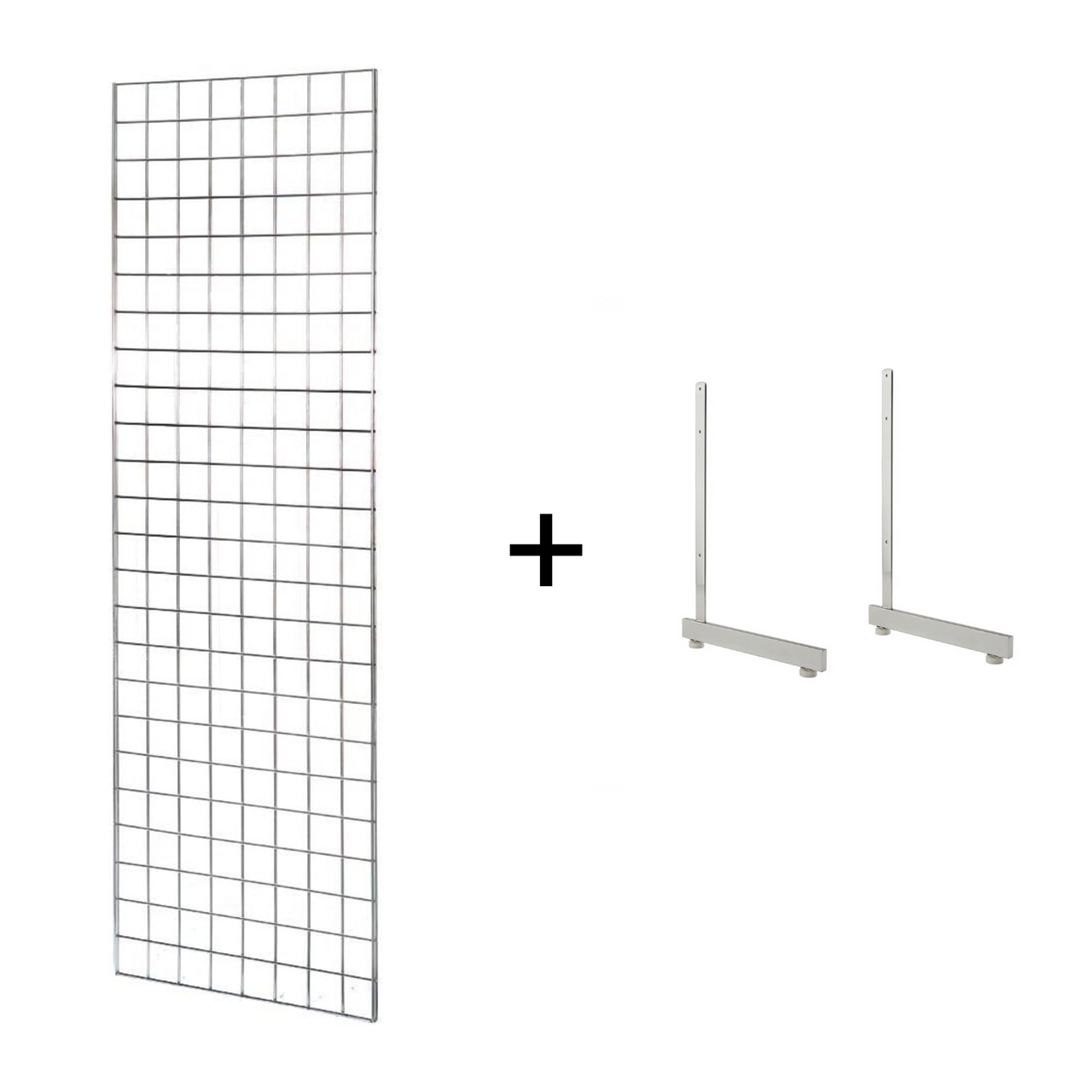 8FT CHROME MESH PANEL WITH L-LEG OR T-LEG