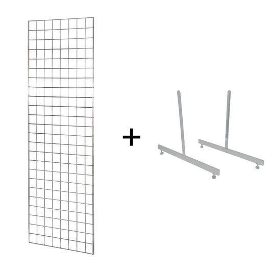 8FT CHROME MESH PANEL WITH L-LEG OR T-LEG