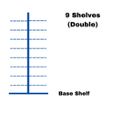 Retail Gondola Shelving Unit - 9 Shelves