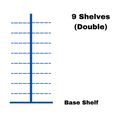 Retail Gondola Shelving Unit - 9 Shelves