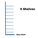 White Retail Wall Shelving - 9 Shelves