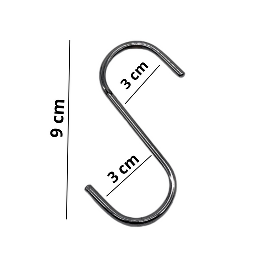 S Hooks-Chrome-9x3cm
