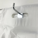10" x 12" Strong White Patch Handle Plastic Carrier Bag with reinforced handles, available in packs of 100 or boxes of 1000