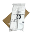 14" x 14" Strong White Patch Handle Plastic Carrier Bag with reinforced handles, available in packs of 100 or boxes of 1000
