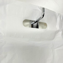 14" x 14" Strong White Patch Handle Plastic Carrier Bag with reinforced handles, available in packs of 100 or boxes of 1000